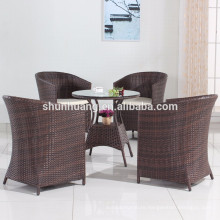 nice design 5pcs PE rattan furniture garden rattan chair with cushions